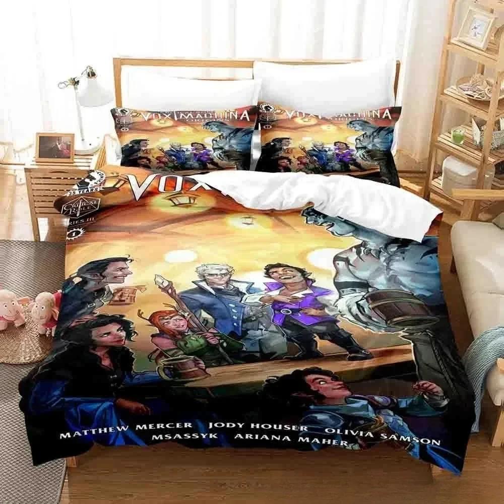 

3D Print The Legend of Vox Machina Bedding Set Single Twin Full Queen King Size Bed Set Aldult Kid Bedroom Duvetcover Sets 70x133cm 2pcs