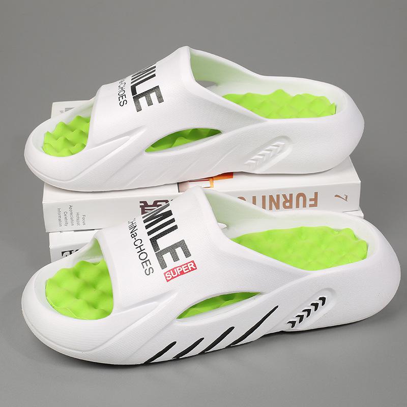 Summer Men's Outdoor Beach Fashion and Comfortable Slippers Thick Sole Soft Sole Breathable Couple Large Size Sandals Household Anti Slip EVA Slippers