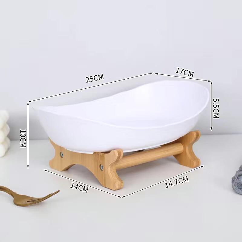 Европейская фруктовая и закусочная тарелка WQ с бамбуковой подставкой Single Layer