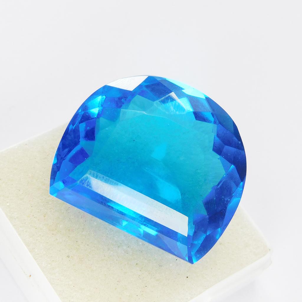 Lab-Created Blue Tanzanite Loose Gemstone Fancy Cut 94.70 Ct for Jewelry Making and Gem Collections