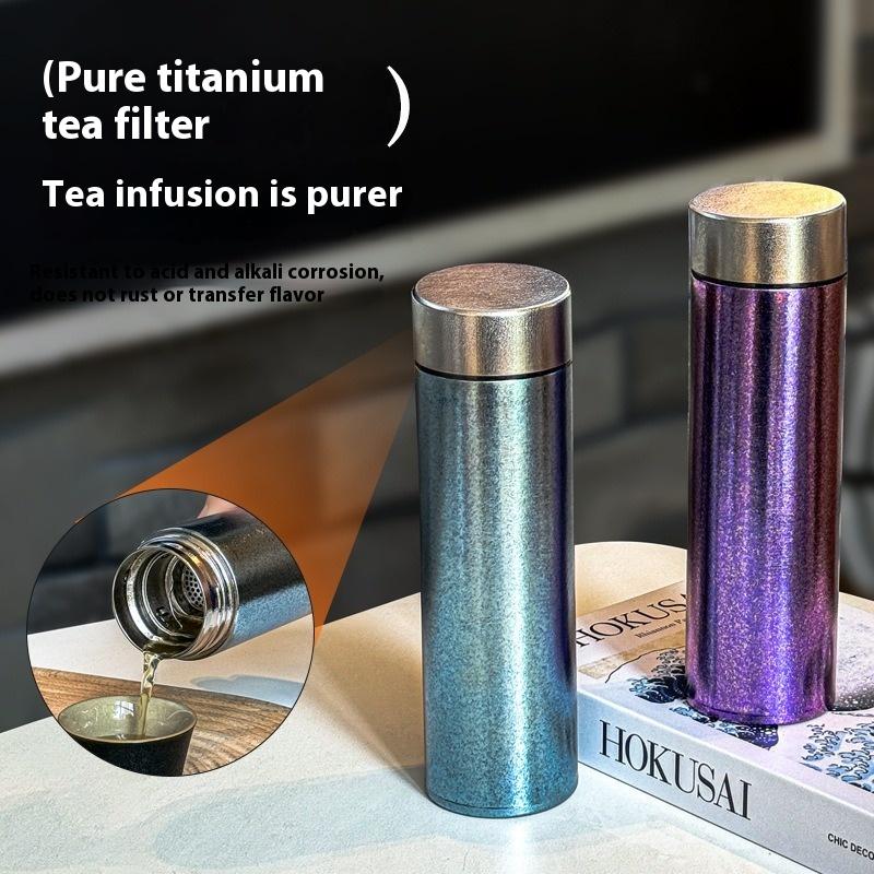 Pure Titanium Insulated Cup Portable Tea Cup Men&Women Water Cup Business Office Cup Titanium Cup Hot and Cold Insulation Bottle