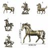 New Brass Horse Figurines Copper Desktop Decor Zodiac Horse Handmade Gifts Horse Metal Ornaments