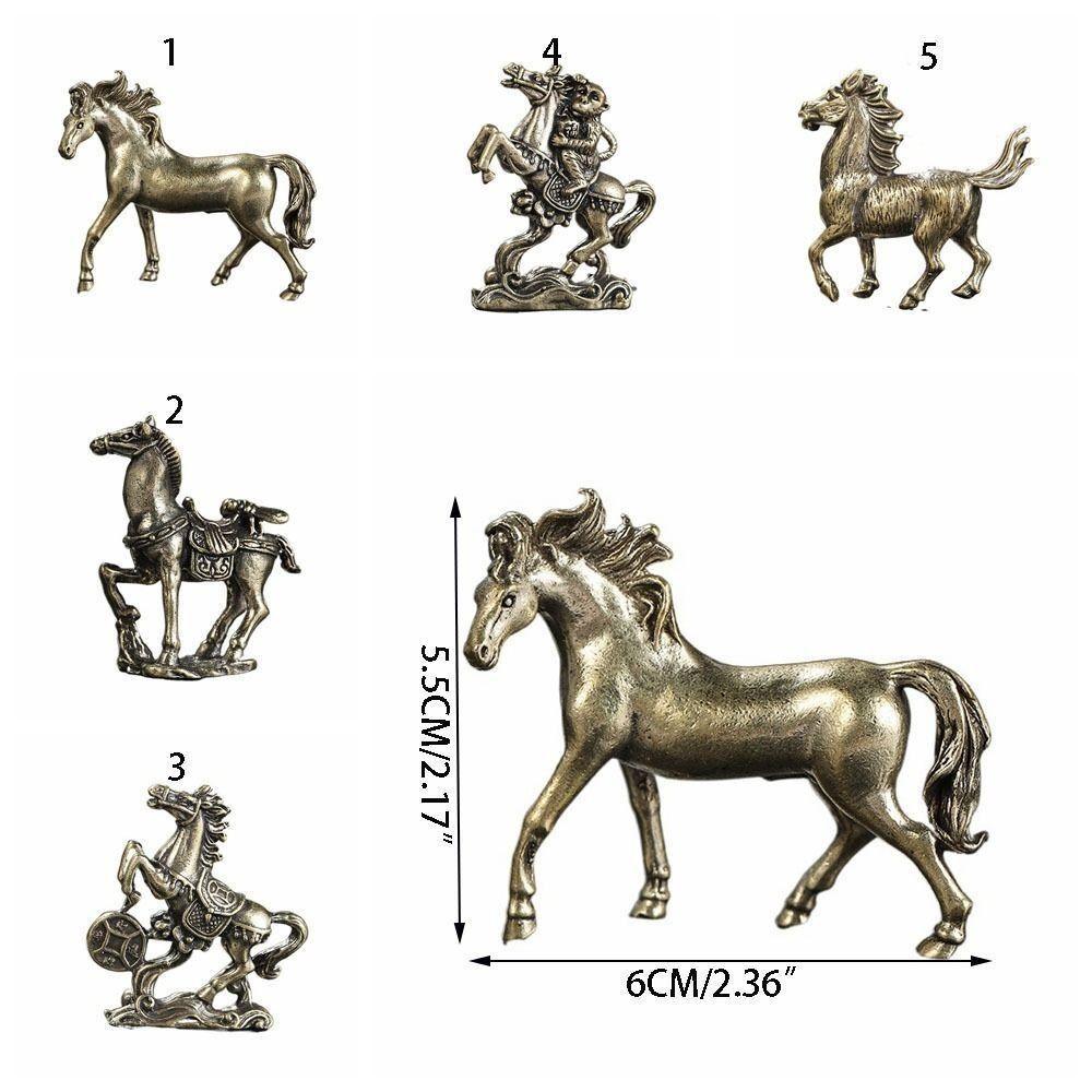 New Brass Horse Figurines Copper Desktop Decor Zodiac Horse Handmade Gifts Horse Metal Ornaments