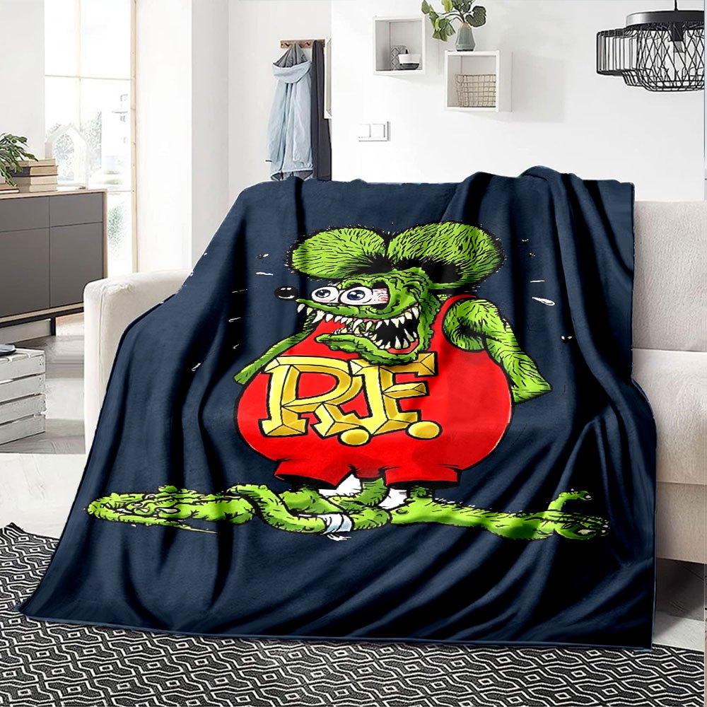 1pc Rat Finks 1 Blanket Soft Warm Throw for Home, Office, Travel All Season Cozy Bedding Gift, Office Cozy Accessory