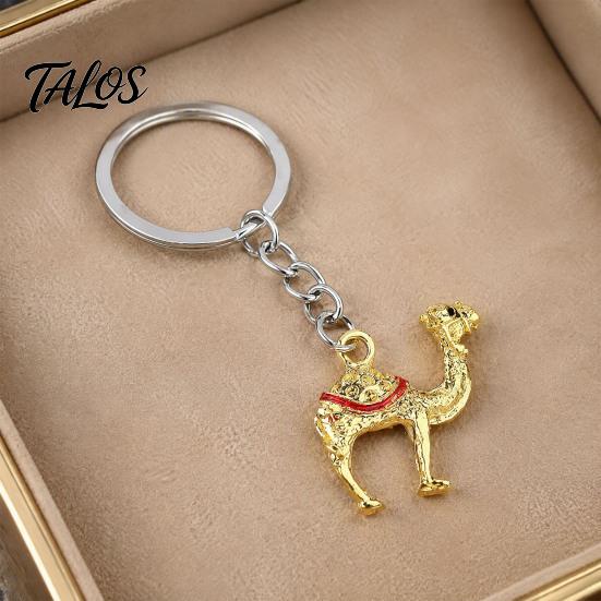 Alloy Camel Keychain for Backpack, Animal Shaped Decorative Pendant Metal Keyring Pendant, Handbags Backpack Accessories Men Women