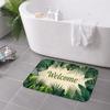 VIKAMA Bohemian Tropical Plant Welcome Mat Non-Slip Machine Washable Bathroom Kitchen Porch Carpet Home Decoration