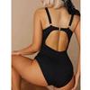 Swimwear Women's European and American Solid Color Women's Sexy Mesh One-piece Swimsuit