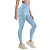 Leggings de Compression 3D Anti-Cellulite pour Femmes, Remontée Fessiers, Gainage Ventre avec Bandes de Résistance, Pantalon de Sport Yoga Ciel Bleu S