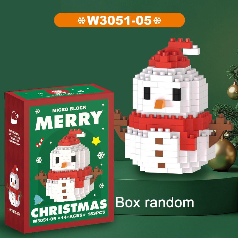 Weihnachtsgeschenke Baustein Serie Weihnachtsmann Rentier Spiel Montagebausteine Tischdekoration Spielzeug Für Kind Weihnachtsgeschenk