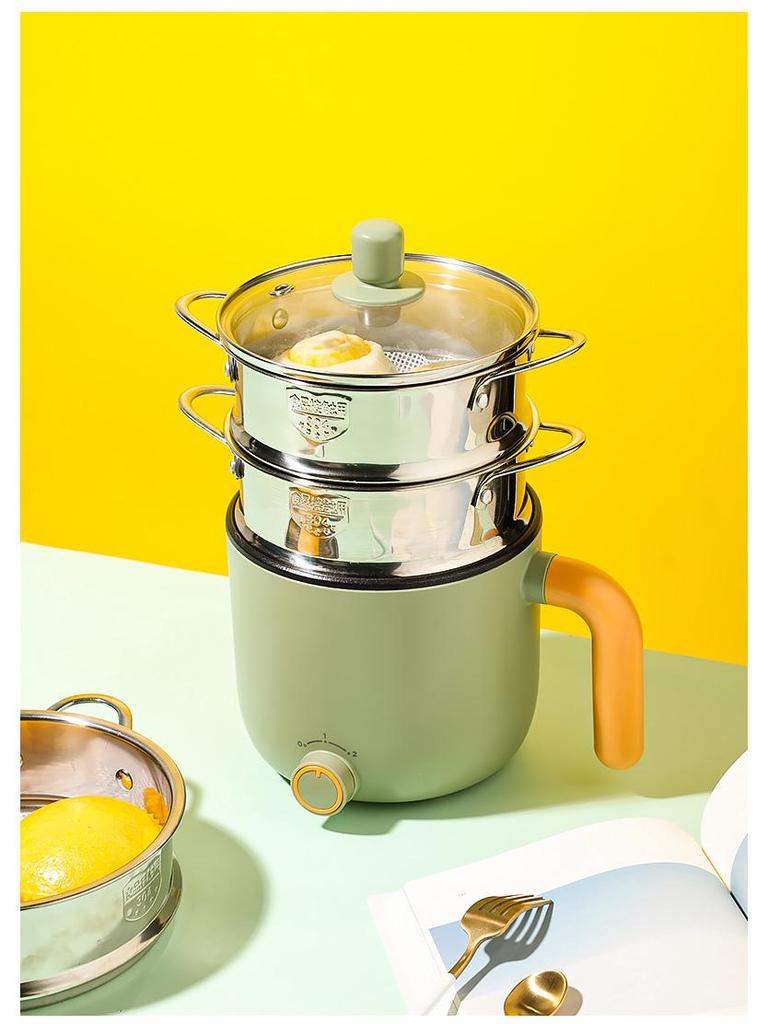 Cestello per Vapore in Acciaio Inossidabile 304 Impilabile Mini - Piccola Dimensione, Perfetto per Dormitori e per Cuocere al Vapore Mantou o Baozi, con Pentolino per Alimenti Complementari