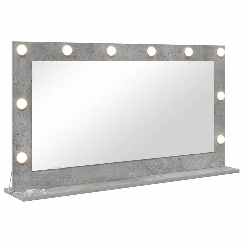 Rectangular Washbasin Mirror Concrete Grey 100 x 55 x 18 cm