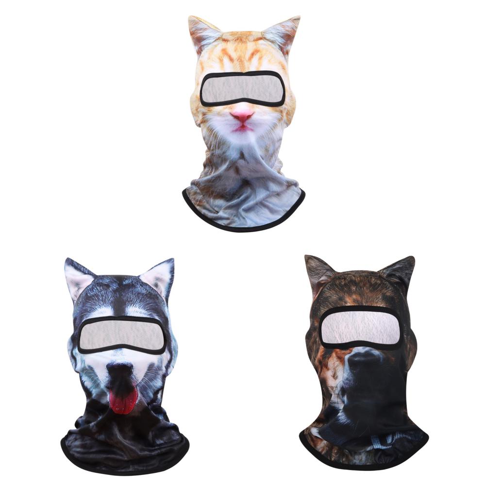5/1 Stück 3D Stehohren Tier Sturmhaube Gesichtsmaske für Musikfestivals Raves Ski Cosplay Party Outdoor Sonnenschutz Sturmhaube Hut