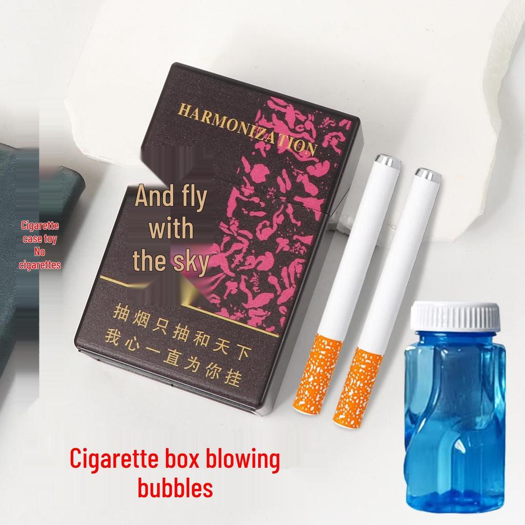 Bubble Blowing Cigarette Case Prank Toy - Adult Stress Relief & Quit Smoking Aid