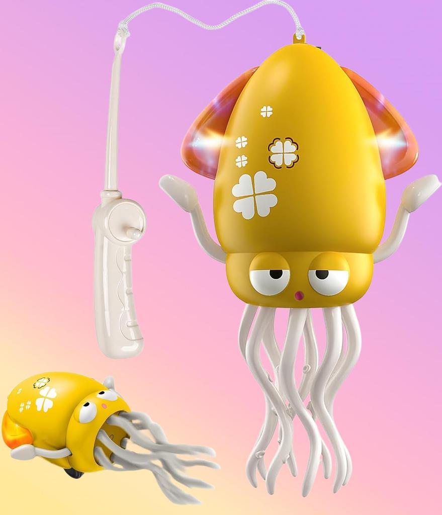 Dancing Octopus Electric Toy with LED Lights and Robot for Equipped with Obstacle Avoidance Shaking and Popular on Social Moving Dancing Plush Toy