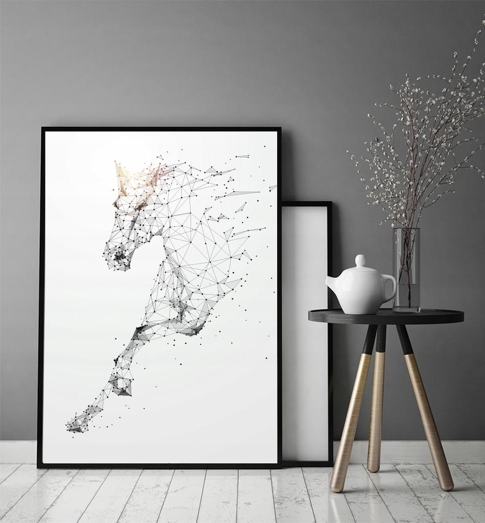 Picture poster In a frame 43x33 cm Horse P703