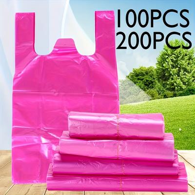 100/200pcs Large Thickened Multi-Functional Supermarket Shopping Bags, Vest Bags, Disposable Bags, Plastic Bags