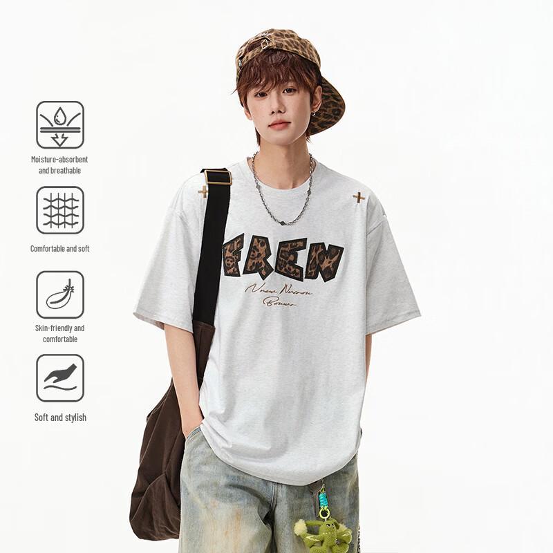 VUUG Men s Leopard Patch Short Sleeve T-Shirt M