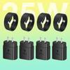 2pcs USB C Fast Charger 25W Super Fast Charger Type C Charger Block With Type C Fast Charging Cable For Samsung