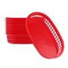 Oval Raceway Basket Large Plastic Food Tray for Parties Deli Sandwiches Fries Serving Set of
