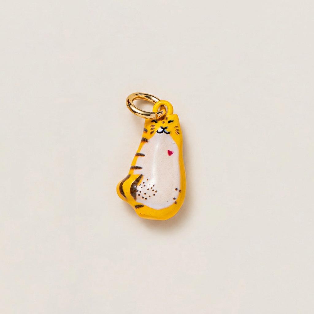 New Arrival Natural Animal & Mushroom Pendant, DIY 18K Gold Oil Painting with Color Retention