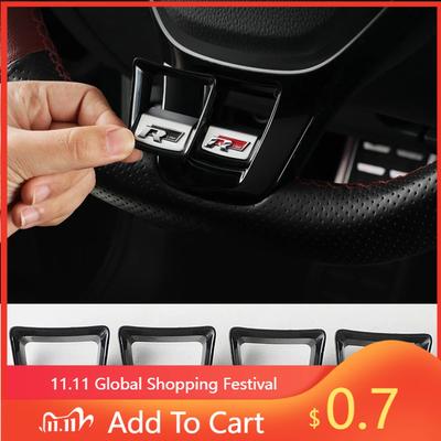 For VW New Car Steering Wheel Logo Emblem Sticker Decals for Volkswagen VW Jetta Touran POLO Golf MK4 MK5 MK7 Tiguan Passat TS