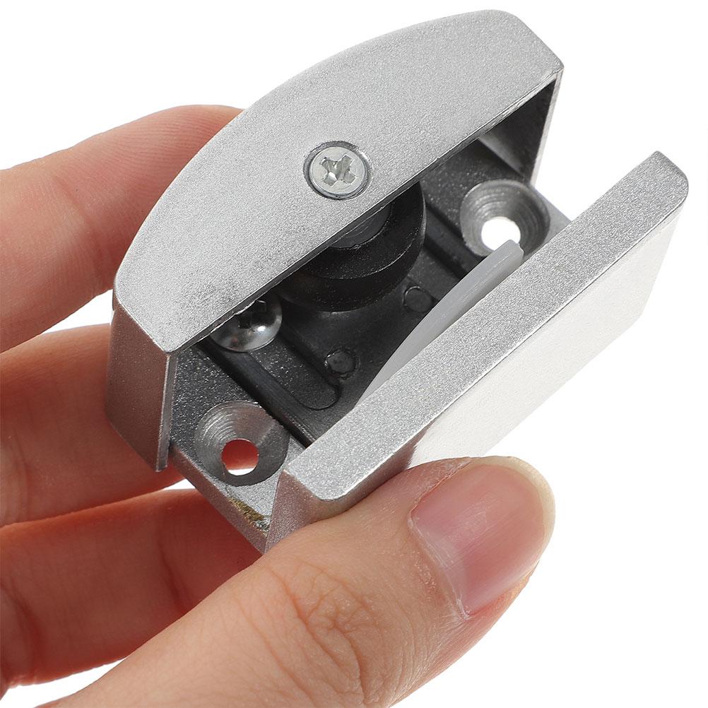 2 Pcs Aluminum Alloy Door Guides Anti Swing Sliding Door Parts Glass Door Accessories Bottom Mount Guide Track Shower Door