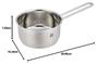 ZWILLING "Pico Saucepan 14cm 1L" Stainless Steel Single-Handle Pot, Ideal for Single-Serving Cooking, Induction Cooktop Compatible [Official Japanese