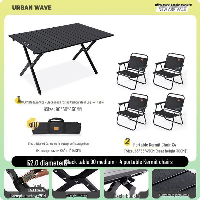 Portable Outdoor Folding Table and Chair Set for Camping and Picnic