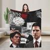 New Arrival Criminal Minds Spencer Reid Flannel Blanket  Warm Throw Blanket for Couch Chair Camping Bedspread Sofa Bed Cover