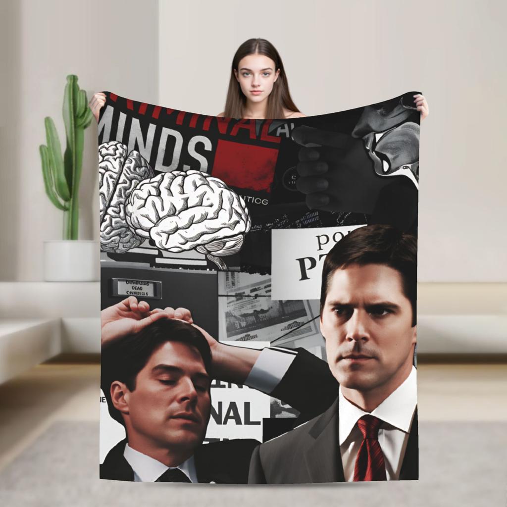 New Arrival Criminal Minds Spencer Reid Flannel Blanket Warm Throw Blanket for Couch Chair Camping Bedspread Sofa Bed Cover