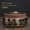 Creative Gold Plated Stripes Floral Ceramic Tea Jar Home Large Capacity Tea Sealed Storage Box Household Food Jar Container Home