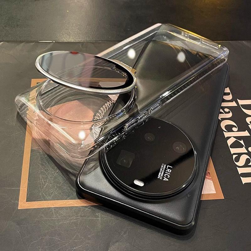 For Xiaomi 15 Ultra Case Simple Ice Crystal PC Transparent Hard Phone Cover Equipped With Camera Protection Bracket Shell
