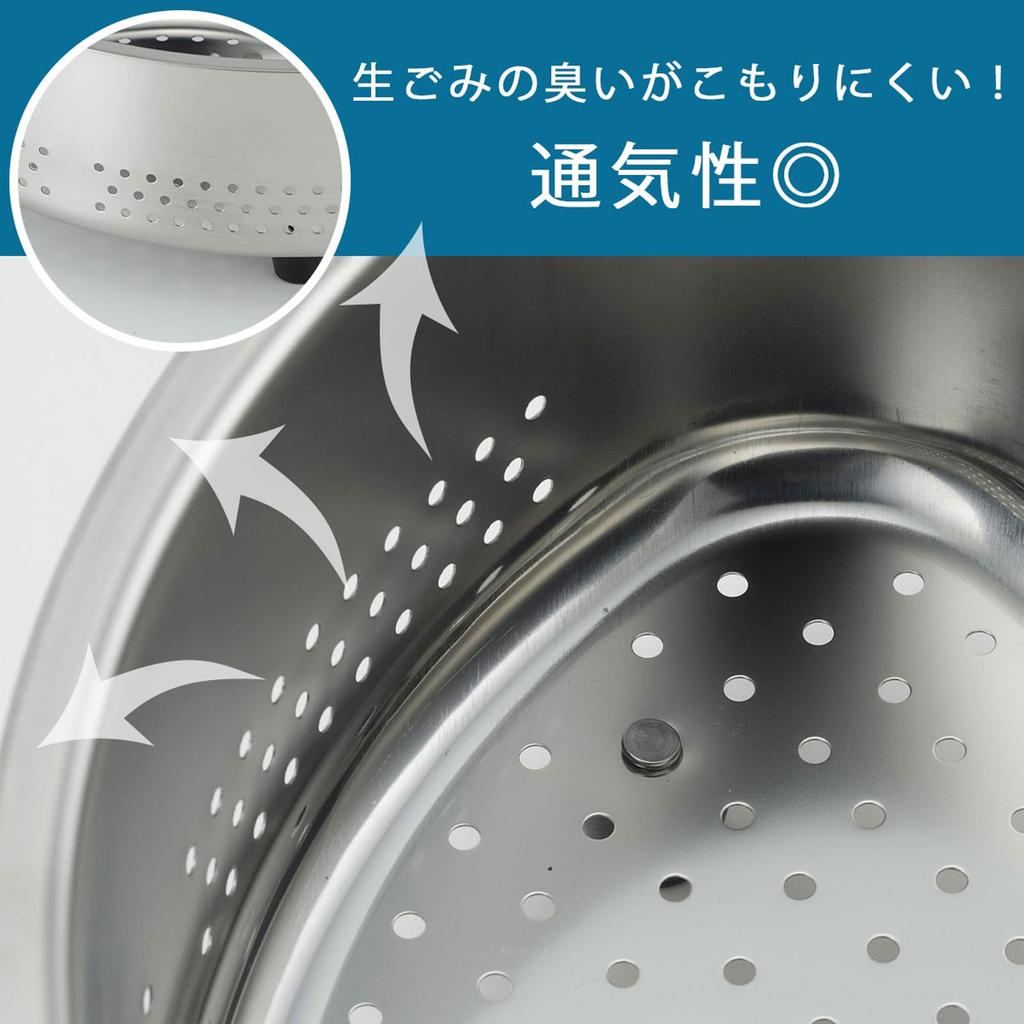 Shimomura Kihan Triangular Corner that is Less Likely to Accumulate Dirt in Easy to Rubber Prevents Food Waste and Trash Stainless 45147 [Made Japan]