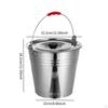 Ice Bucket Stainless Steel with Lid Beverage Tub Easily To Clean Pail Wine for