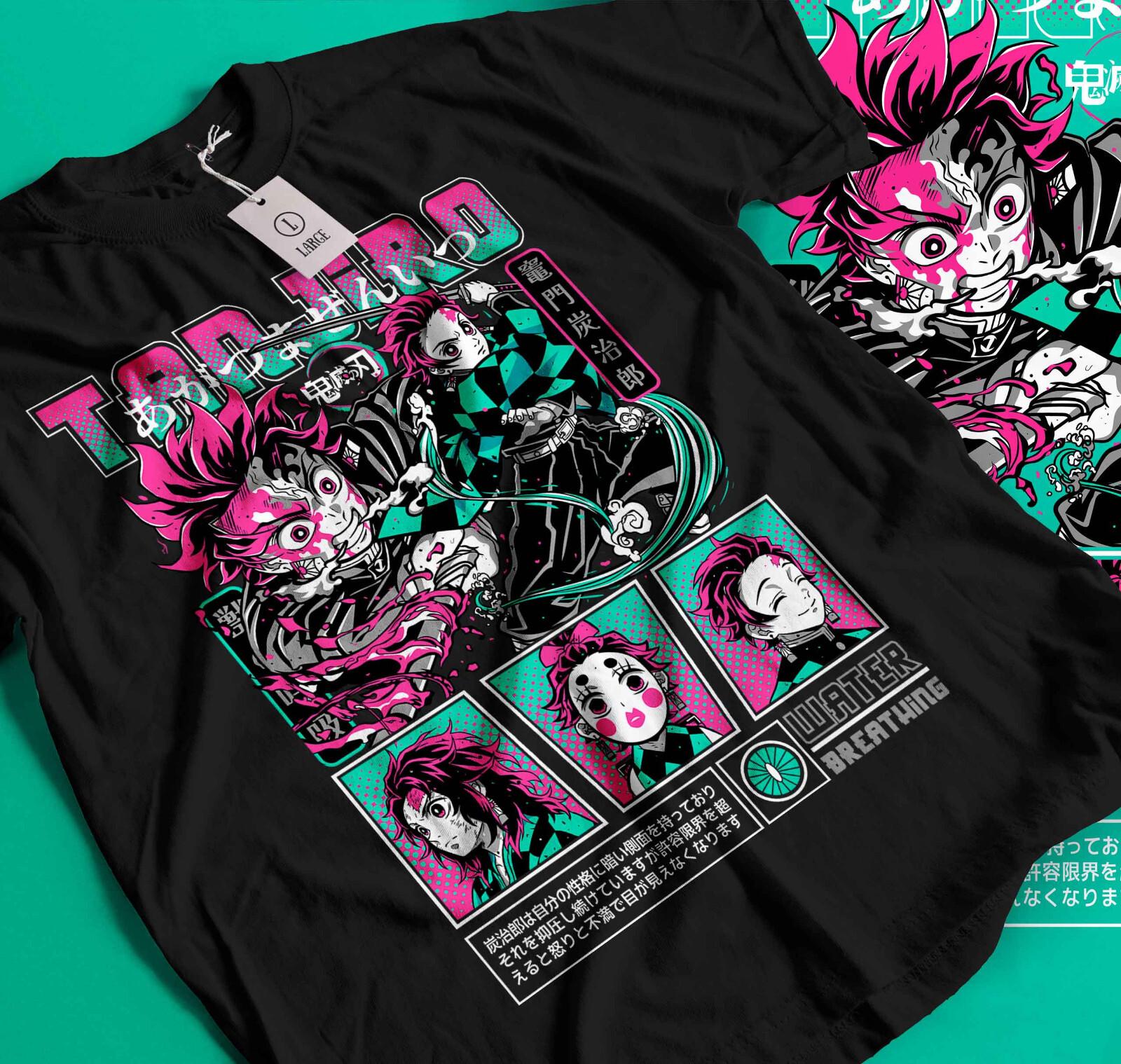 

T-Shirt Mens Womens Tees Top Kimetsu No Yaiba anime, manga, zenitsu Tanjiro Demon Slayer chemise 196 3XL