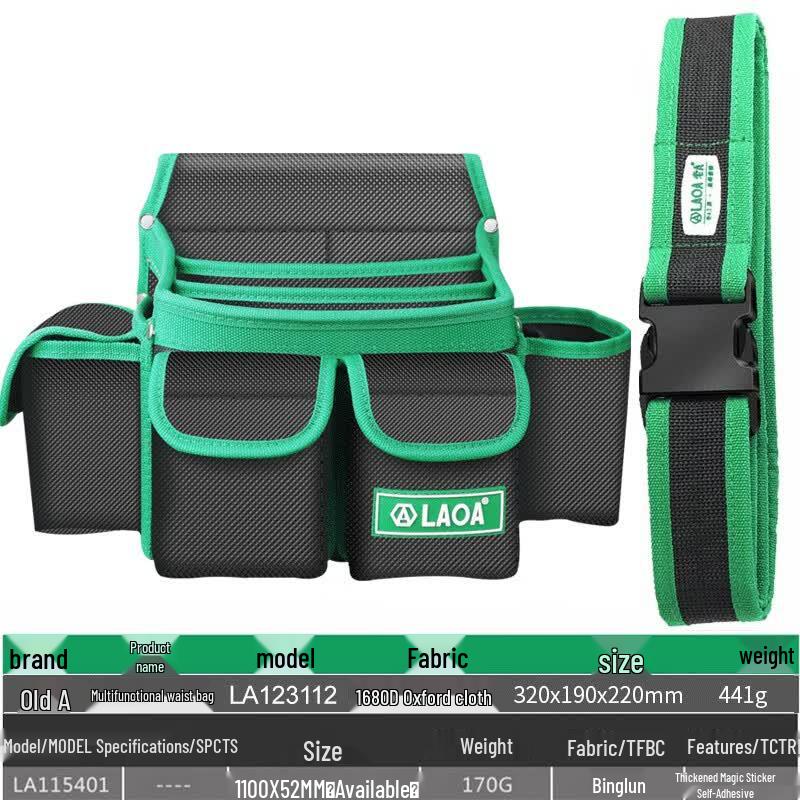 LAOA Multi-function Electrician Tool Waist Bag