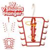 Wall Mounted V Shaped Hanger Rotatable Multi Hook Organizer Portable Double Sided Hanger