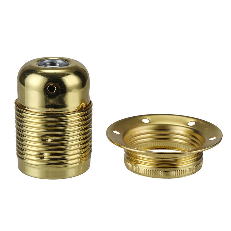 E27 Metal Vintage Lamp Holder DIY Industrial Pendant Light Bulb Base With Ring Retro Screw Socket Fitting Adapter Lamp Socket
