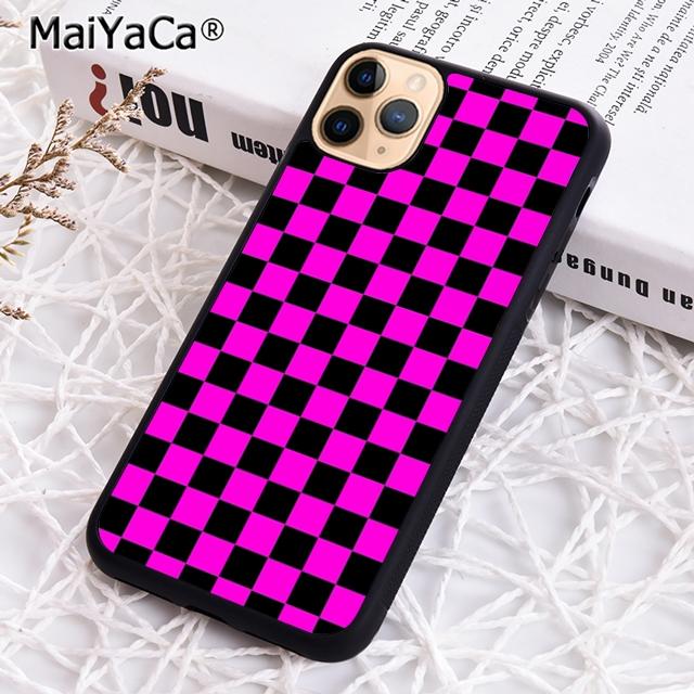 Checkerboard Plaid Checkered Phone Case For iPhone 17 Air 16 15 14 plus 12 13 pro max Shell Cover coque