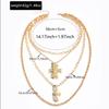 Long Cross Necklace Alloy Jewelry Women's Exaggerated Sweater Chain Niche High-end Item Jewelry