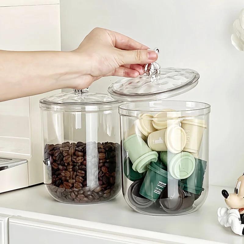 Cute Bear Food Container Kitchen Grains Storage Jar Tea Coffee Beans Airtight Jar Candy Nuts Storage Box Tea Spices Bottles