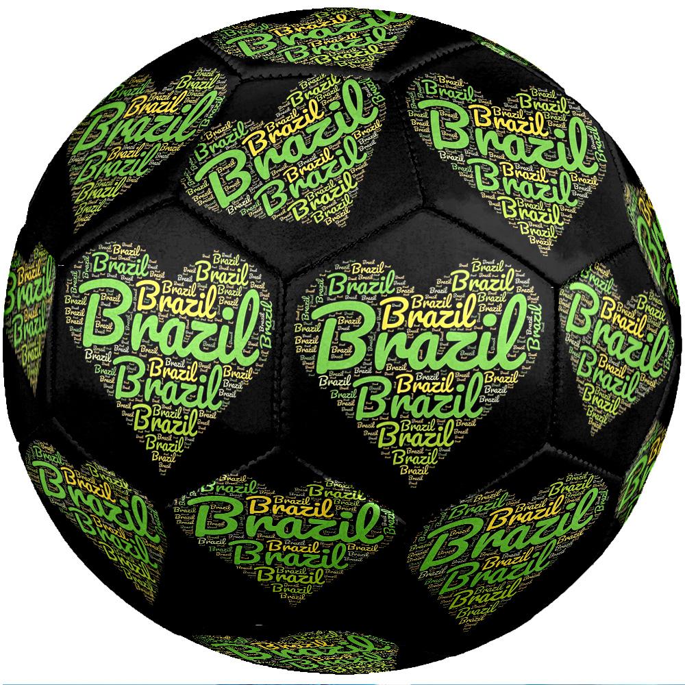 Brazil National Football Team Theme Soccer Ball Size 5 Soccer Ball Soft Touch Professional Training Football for Outdoor Sports