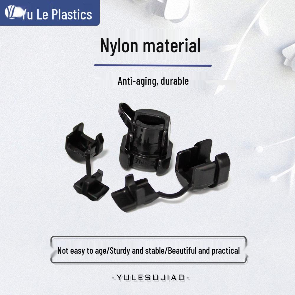 4N-4 4K-4 5P-4 6N-4 Nylon Cable Clip and Power Cord Protector, Black