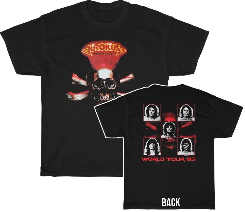 Krokus 1989 Headhunter Tour Shirt Double Sided Unisex T-Shirt L