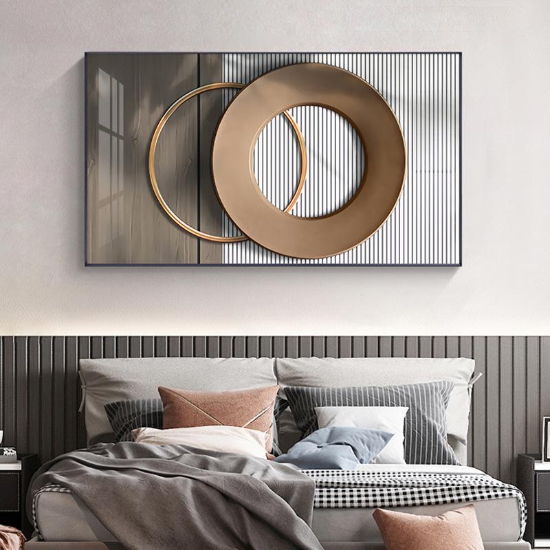 Moderna tela di pittura di lusso luna arte della parete astratta geometria dorata poster e stampe per soggiorno decorazione della casa senza cornice