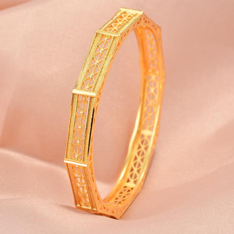 Dubai Gold Color Bangles for Women Dubai Bride Wedding Ethiopian Bracelet Africa Bangle Arab Jewelry Gold Charm Bracelet