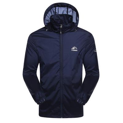 Summer Sports Skin Clothing Men 'S Ultra -Thin Breathable Sunscreen Windbreaker Hooded Jacket