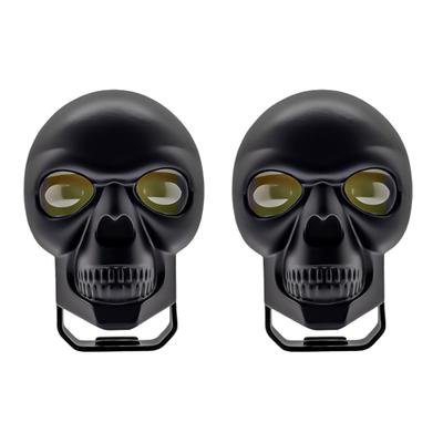 2Pcs Motorcycle Driving Fog Lights LED Pod Lights Bar Skull-shaped Spotlight Auxiliary Light