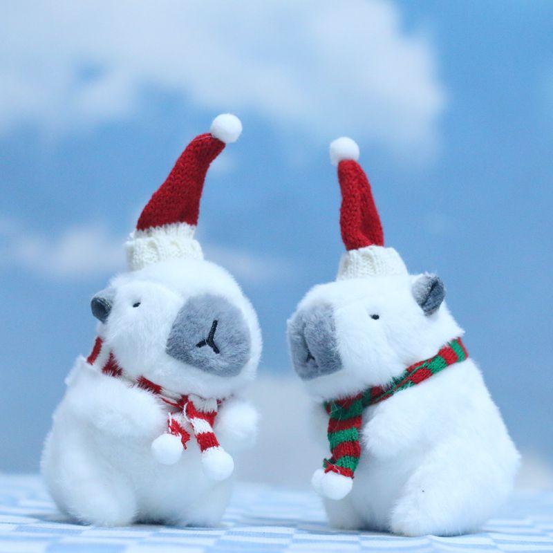 Capybara Plush Whimsical Doll Keychain In Festive Colors For Stylish Bag Accessories