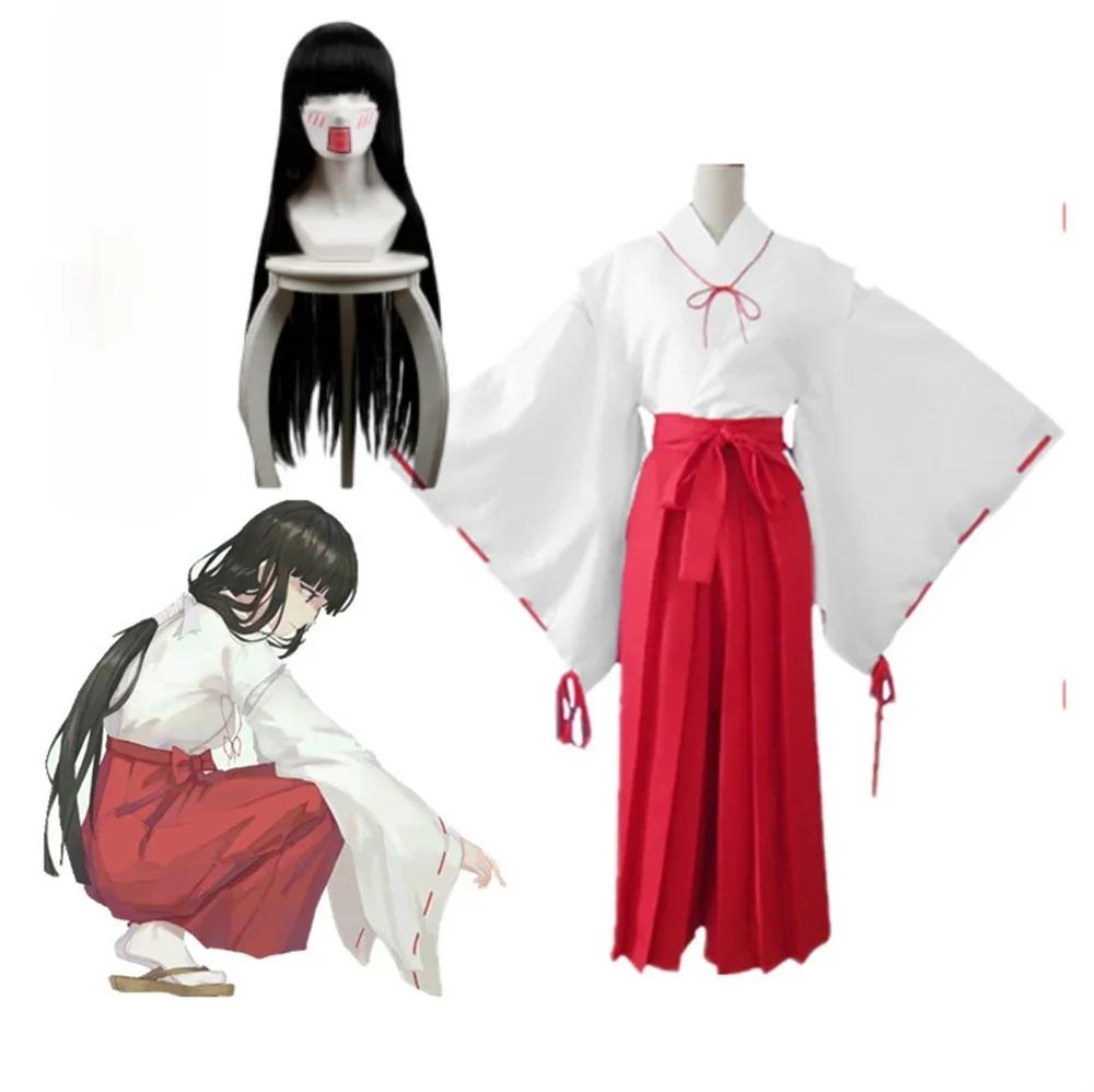 Anime Inuyasha Higurashi Kagome Kikyo Cosplay Costume Kimonos Perruque Chaussures Ensembles Halloween Pour Femme Hommes